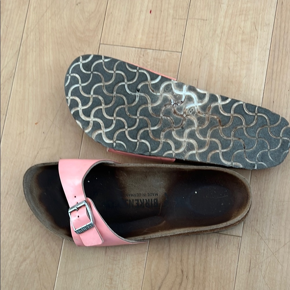 Birkenstock Glossy Pink Slide Sandals 38 - Picture 8 of 12
